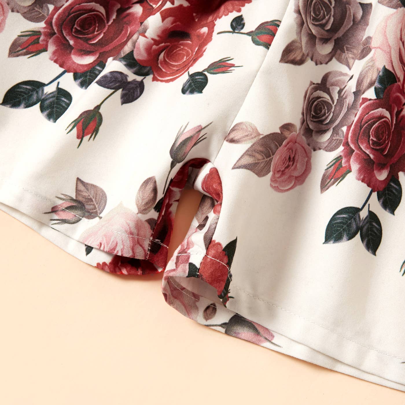 Baby / Toddler Girl Bowknot Floral Jumpsuit