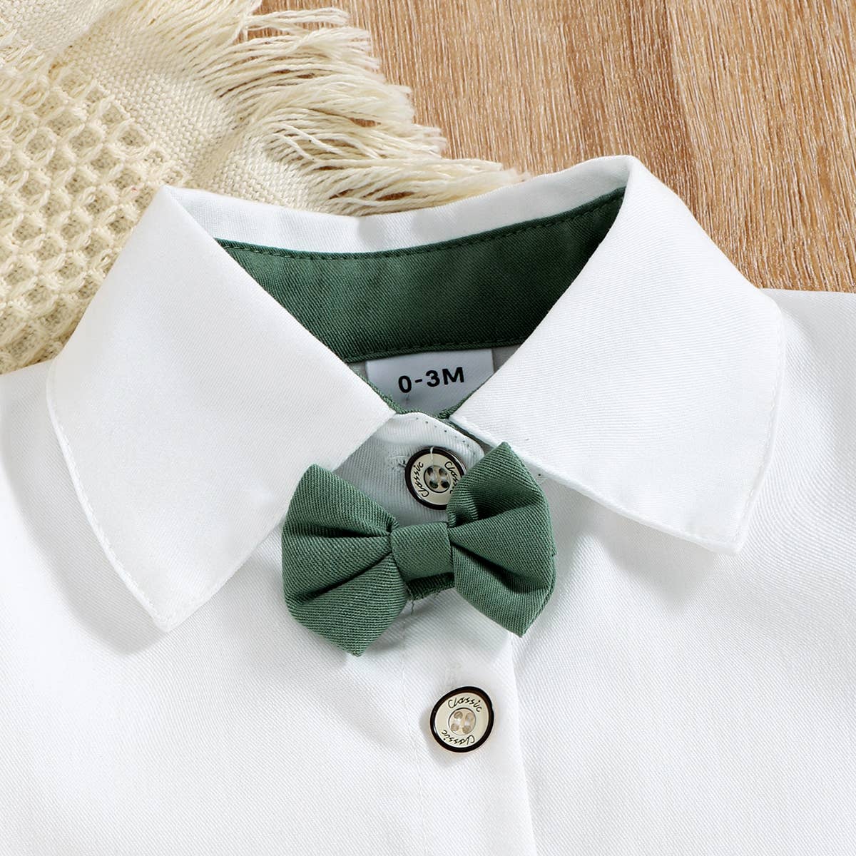 Baby Boy Party Outfit Gentle Bow Tie Shirt Shorts Set