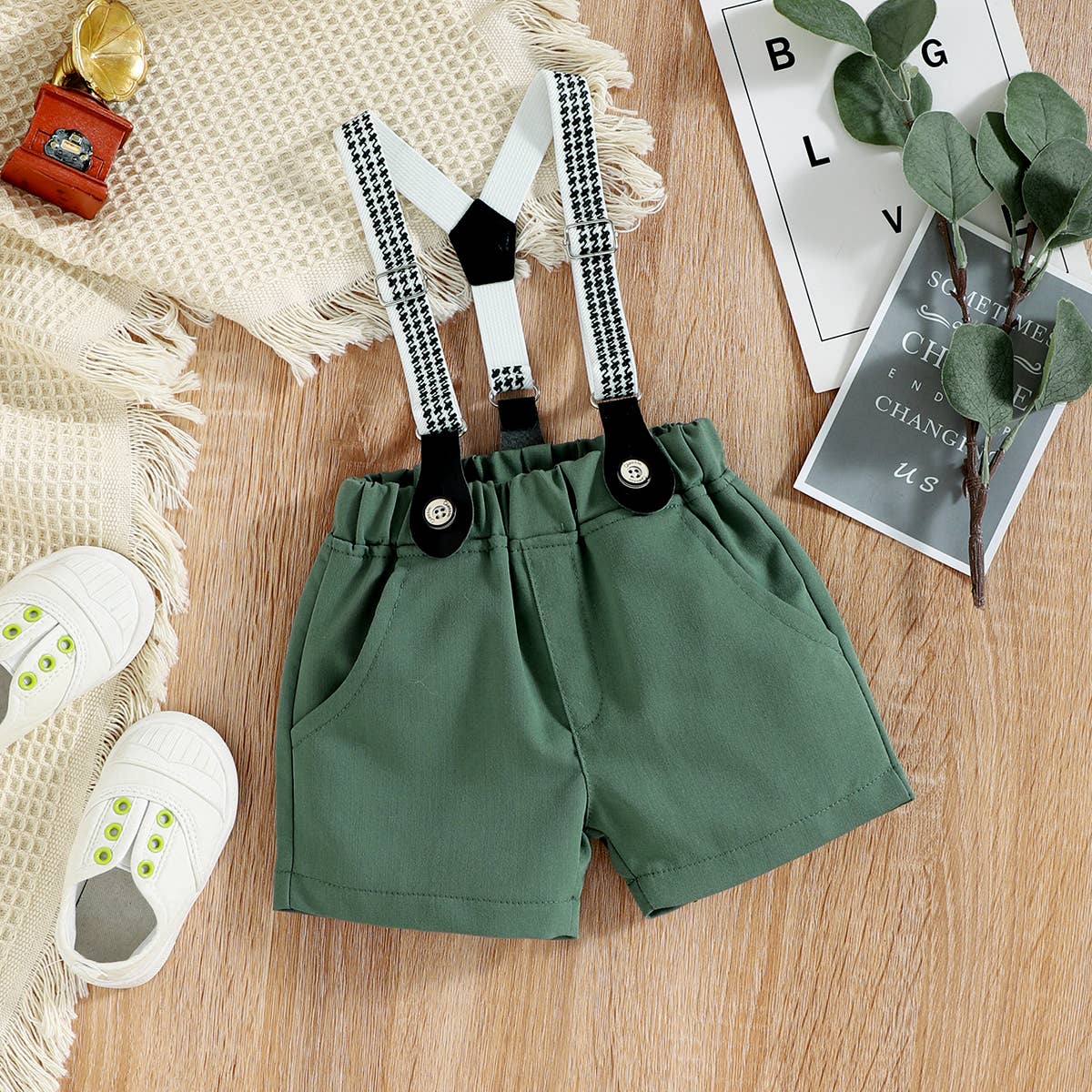 Baby Boy Party Outfit Gentle Bow Tie Shirt Shorts Set