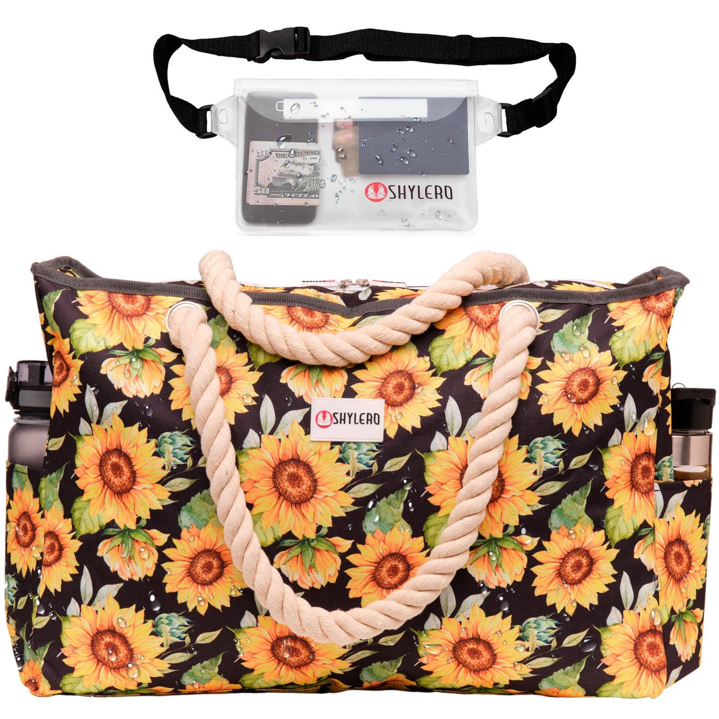 Beach Bag and Pool Bag | Water Repellent | Sunflowers
