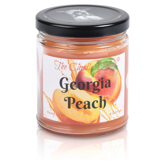 GEORGIA PEACH - JUICY PEACH SCENTED - 6 OZ JAR CANDLE